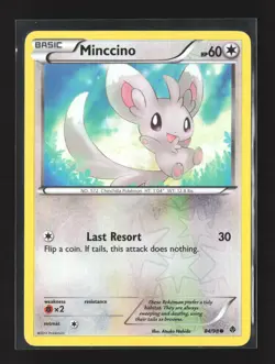 Pokemon Emerging Powers #84/98 Common,Reverse Holo Minccino - Image 1