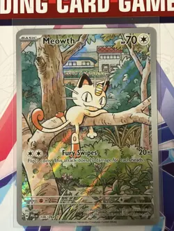 Meowth 106/094 Phantasmal Flames Illustration Rare Full Art IR- Pokemon ME02 PFL - Image 1