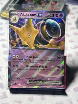 Alakazam Ex 65/165 Scarlet & Violet 151 Cosmic Holo Rare Pokemon TCG - Image 1