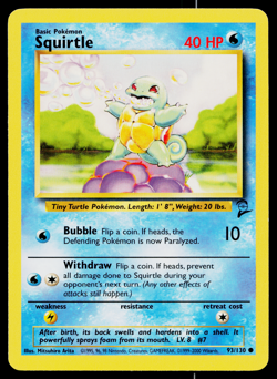 SQUIRTLE 93/130 BASE SET 2 POKEMON TCG - Image 1
