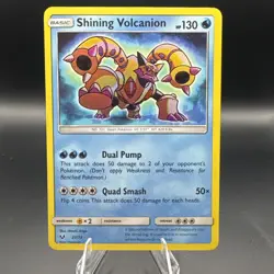 Pokemon TCG Shining Volcanion 27/73 Shining Legends Holo Rare 130HP English - Image 1
