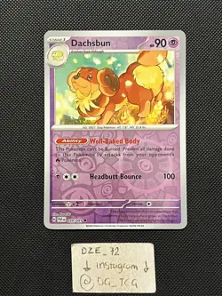 Pokemon Paldean Fates - Dachsbun - 039/091 - REVERSE HOLO - M/NM - Image 1