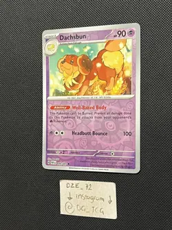 Pokemon Paldean Fates - Dachsbun - 039/091 - REVERSE HOLO - M/NM - Image 4
