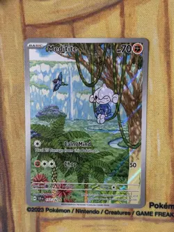 2024 Meditite 153/142 Illustration Rare Holo NM SV07: Stellar Crown Pokemon - Image 1