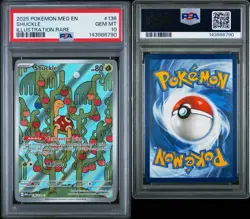 2025 POKEMON MEG EN-MEGA EVOLUTION ILLUSTRATION RARE #136 SHUCKLE PSA 10 - Image 3