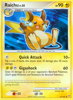 Raichu 77/147 Uncommon Supreme Victors Pokemon Moderately Played - Image 1