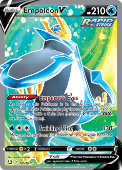 Empoleon V 145/163 Ultra Rare Battle Styles Pokemon Near Mint - Image 1