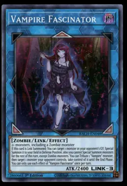 Vampire Fascinator BACH-EN048 Super Rare Yu-Gi-Oh 1st Edition Near Mint - Image 1