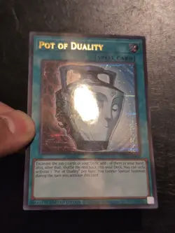 Yu-Gi-Oh! ULTRA PARALLEL RARE HOLO CARD POT OF DUALITY TBC1-EN007 NM - Image 2