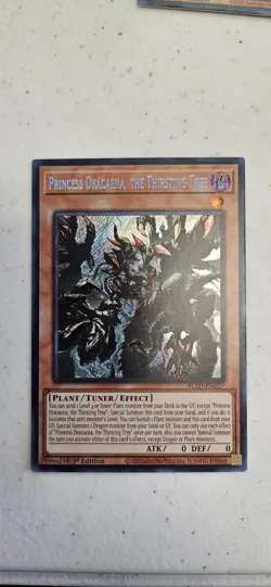 YUGIOH x1 BLZD-EN027 PRINCESS DRACAENA, THE THIRSTING TREE SECRET RARE - Image 1