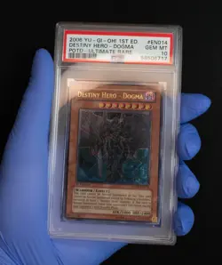 2006 Yugioh: Destiny Hero - Dogma Ultimate Rare POTD-EN014 PSA 10 - Image 2