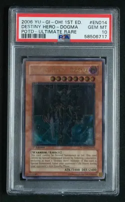 2006 Yugioh: Destiny Hero - Dogma Ultimate Rare POTD-EN014 PSA 10 - Image 4