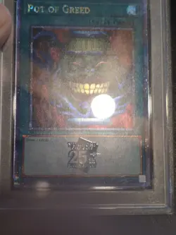 Yu-Gi-Oh! QUARTER CENTURY RARE POT OF GREED TBC1-ENS01 2023 PSA 10 GEM MT - Image 2