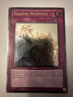 Solemn Warning (UTR) DREV-EN077 Duelist Revolution Unlimited Ultimate Rare MP - Image 1