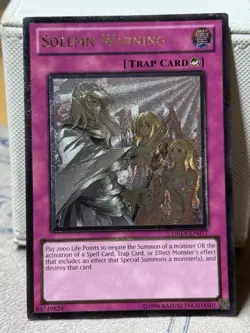 Solemn Warning (UTR) DREV-EN077 Duelist Revolution Unlimited Ultimate Rare - Image 1