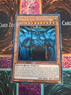 Yugioh Obelisk The Tormentor SBCB-EN202 Secret Rare 1st Edition Near Mint - Image 1