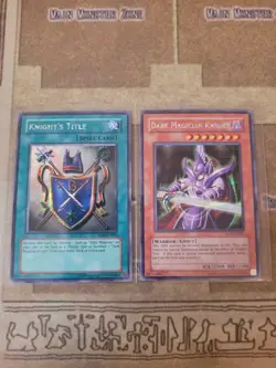 YUGIOH DARK MAGICIAN KNIGHT + KNIGHTS TITLE ROD SECRET UNLIMITED NM PROMO - Image 1