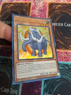 Yugioh Crystal Beast Amber Mammoth BLCR-EN051 Ultra Rare 1st Edition Near Mint - Image 2