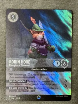 Disney Lorcana Robin Hood Champion of Sherwood (Enchanted) 221/204 - Image 1