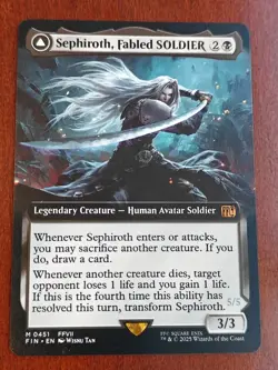 Magic: The Gathering Sephiroth, Fabled SOLDIER (Extended Art) FINAL FANTASY NM - Image 1
