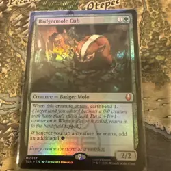 Magic (mtg): Badgermole Cub Avatar: The Last Airbender Foil - Image 1