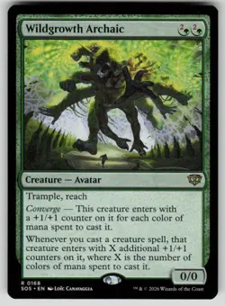 Wildgrowth Archaic Rare Secrets of Strixhaven 168 MTG Near Mint 2026 - Image 1