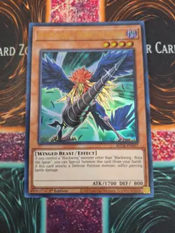 Yugioh Blackwing - Bora the Spear BLCR-EN057 Ultra Rare 1st Edition Near Mint - Image 1