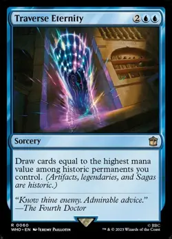 Traverse Eternity NM Doctor Who MTG Magic The Gathering Blue English Card - Image 1