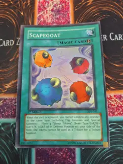 Yugioh Scapegoat SDJ-041 Super Rare 1st Edition Heavily Played - Image 1