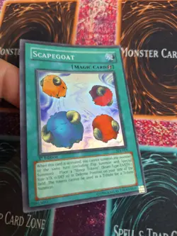 Yugioh Scapegoat SDJ-041 Super Rare 1st Edition Heavily Played - Image 2