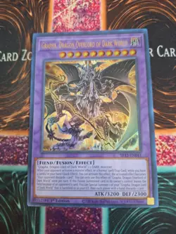 Yugioh Grapha, Dragon Overlord of Dark World SR13-EN041 Ultra 1st Edition NM - Image 1