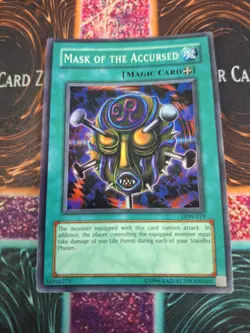 Yugioh Mask of the Accursed LON-019 Super Rare OG Unlimited LP/MP - Image 1