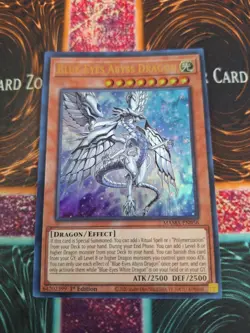 Yugioh Blue-Eyes Abyss Dragon MAMA-EN056 Ultra Rare 1st Edition Near Mint - Image 1