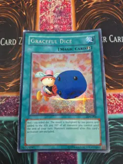 Yugioh Graceful Dice EDS-002 Prismatic Secret Rare Unlimited Moderately Played - Image 1