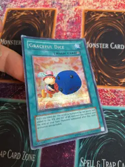 Yugioh Graceful Dice EDS-002 Prismatic Secret Rare Unlimited Moderately Played - Image 2