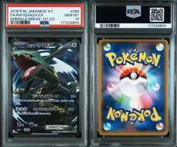 PSA 10 Rayquaza EX Pokemon Card Japanese XY 6 085/078 1st Emerald Break 2015 r# - Image 1