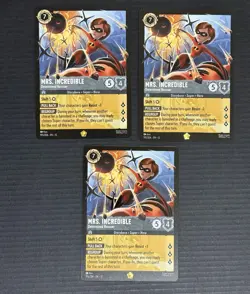 Disney Lorcana Mrs. Incredible Determined Rescuer Legendary Non-foil Qty 3 - Image 1