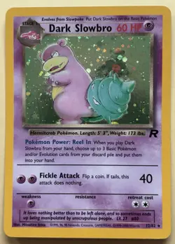 Dark Slowbro Holo 12/82 Team Rocket WOTC Pokemon Card NM Vintage - Image 2