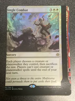 Single Combat MTG War of the Spark NFC Foil Miscut/Misprint - Image 1