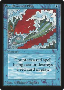 Blue Elemental Blast Limited Edition Beta MP MTG - Image 1