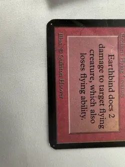 MTG Earthbind- DAMAGED -Alpha Magic the Gathering Card #145 - Image 3