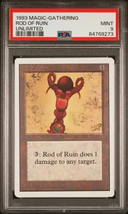 Rod of Ruin - Unlimited - MINT - PSA 9. POP 10. MTG in store. - Image 1