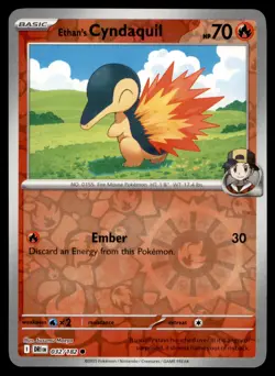 Ethan's Cyndaquil 032/182 Common Destined Rivals Pokemon Reverse Holo Near Mint - Image 1
