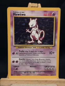 Carte pokemon - Mewtwo 10/102 Holo - Etat : bon etat - Wizards Set De Base - Image 2