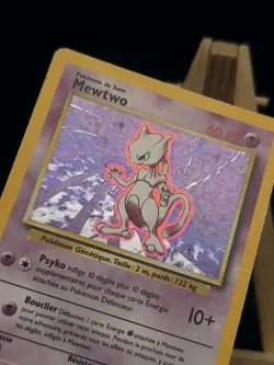 Carte pokemon - Mewtwo 10/102 Holo - Etat : bon etat - Wizards Set De Base - Image 3