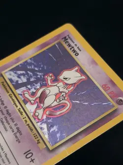 Carte pokemon - Mewtwo 10/102 Holo - Etat : bon etat - Wizards Set De Base - Image 5
