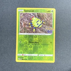 Spinarak (Peelable Ditto) Reverse Holo Common Pokemon GO 006/078 NM - Image 1