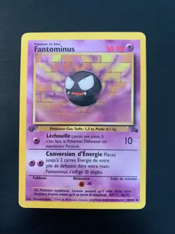 Carte Pokemon : Fantominus 33/62 Edition 1 Fossile Wizards Francaise - Image 1