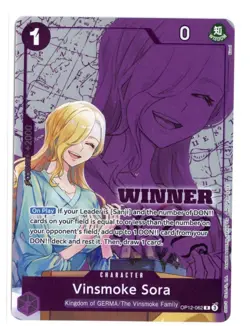 Vinsmoke Sora (Winner Pack 2026 Vol. 1) OP12-062 R Foil One Piece Promo Card NM - Image 1