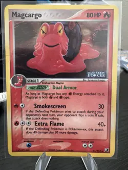Magcargo 41/115 Reverse Holo Pokemon Card ex Unseen Forces Stamped MP w/ Creases - Image 1